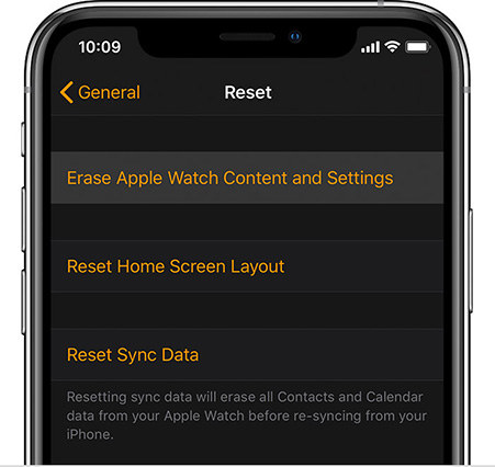 Restablecer su Apple Watch con iPhone