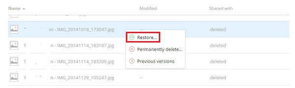 Recuperar fotos eliminadas permanentemente de Samsung de Dropbox