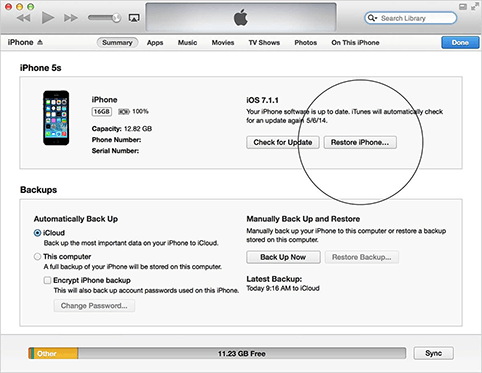 Configuración de iPhone 15 atascada en la actualización de software