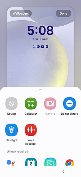 Opción Samsung No App