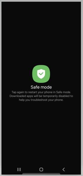 modo seguro de Samsung
