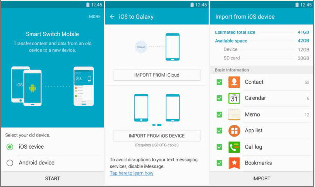 Transfiera los datos del iPhone a Samsung S20 con Smart Switch de forma inalámbrica
