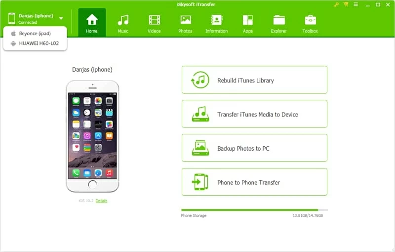 Obtenga fotos de iPhone en la computadora portátil Windows 10 sin iTunes