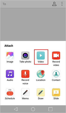 Envíe grandes videos en Android a través del texto