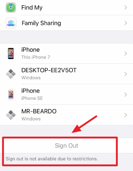 Firmar fuera de iCloud