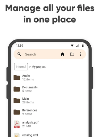 Herramientas de administración de archivos para Android como Simple File Manager