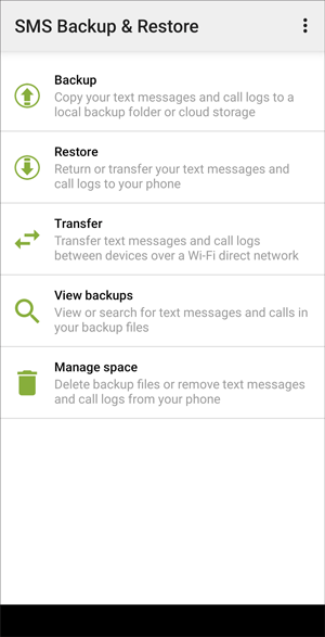recuperar mensajes de texto de Android gratis con copia de seguridad y restaurar SMS