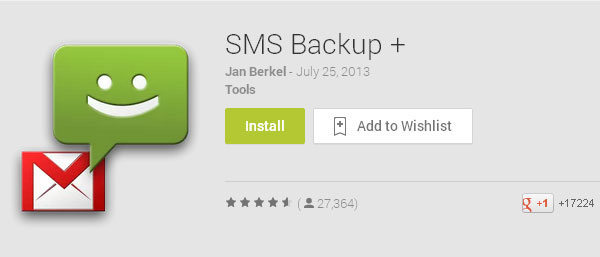 Restaurar SMS eliminado en Android gratis a través de SMS Backup Plus