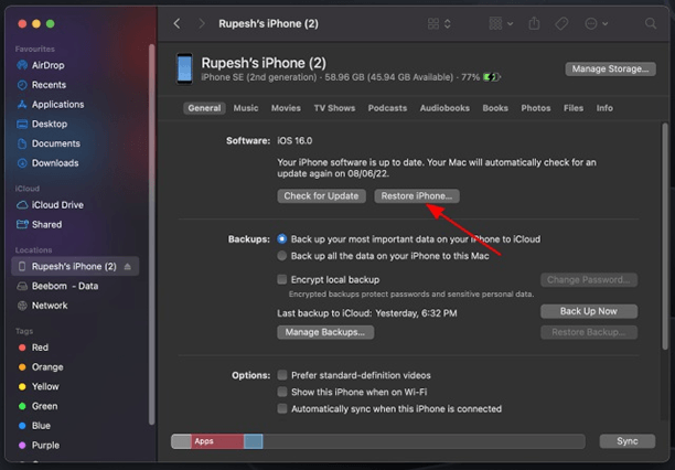 Descargar e instalar iOS 16