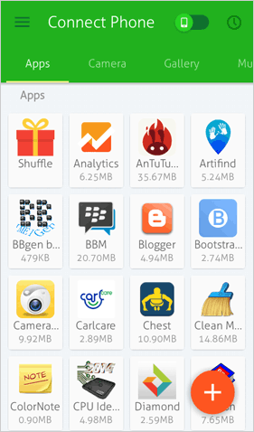 Transfiera videos largos en Android a través de Xender