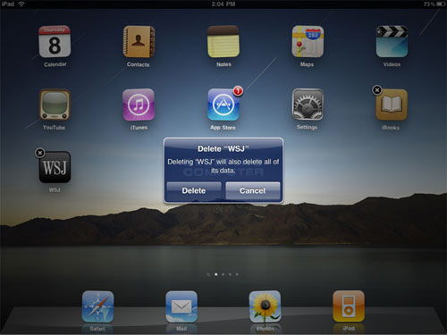 Eliminar aplicaciones de iPad para arreglar la pantalla de la muerte de iPad White