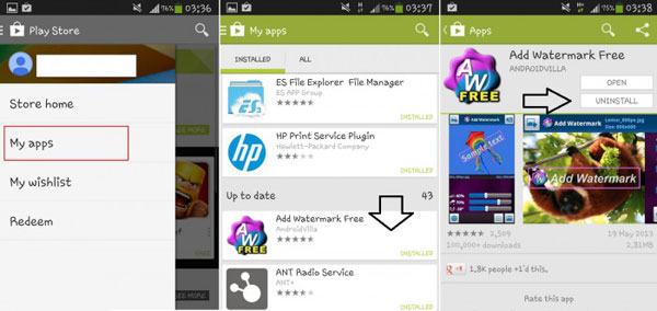 Desinstalar aplicaciones inútiles para arreglar la pantalla blanca en la tableta