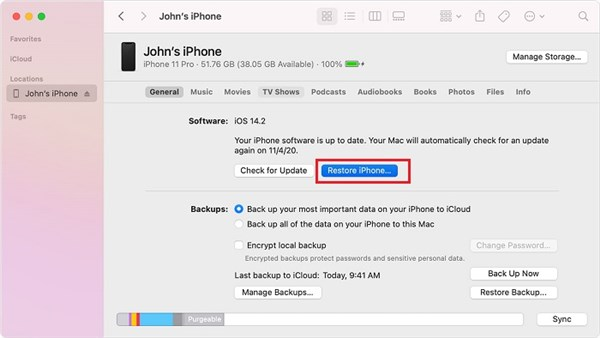 Desbloquee el iPhone encontrado a través de iTunes