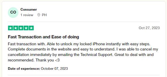 Desbloquear la revisión positiva de iOS