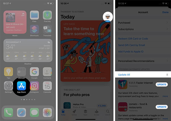 Actualizar todas las aplicaciones a través de App Store