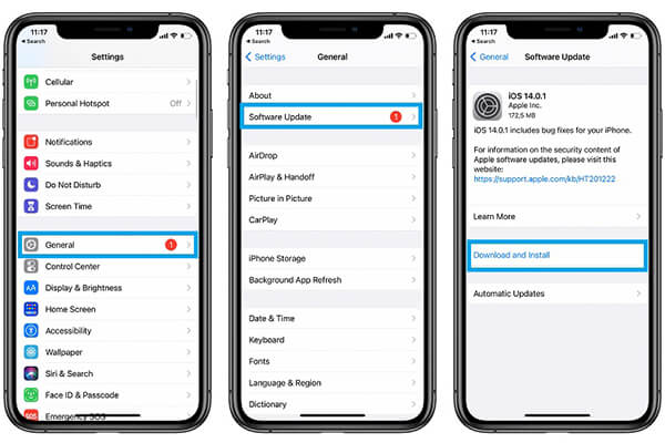 Actualice su software de iPhone