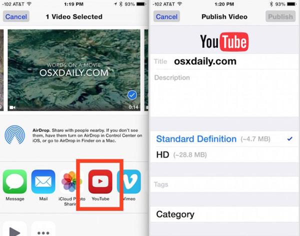 Subir videos a YouTube