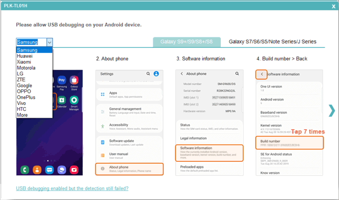Habilitar la depuración USB en Android