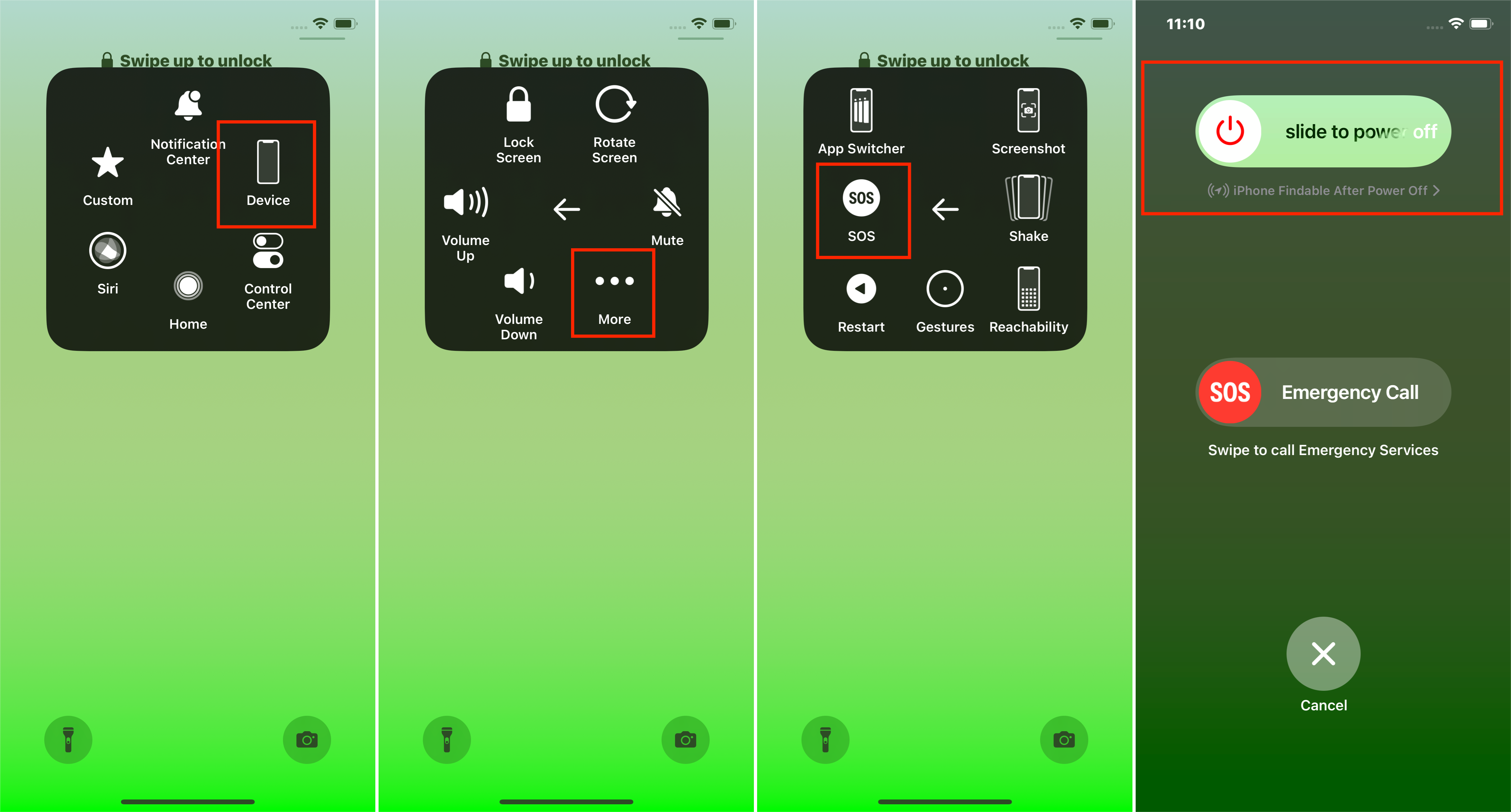 Use ASHISTIVETOUCH para apagar iPhone