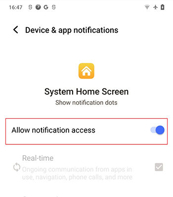 Notificaciones vivo no permitidas