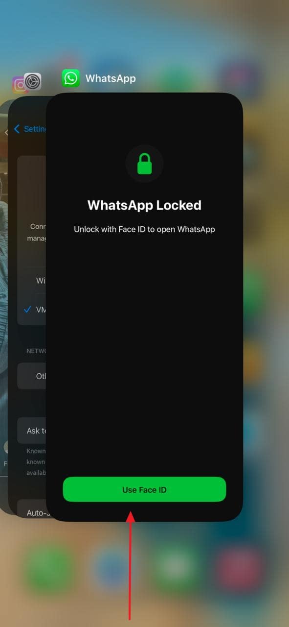 forzar whatsapp usando el conmutador de aplicaciones