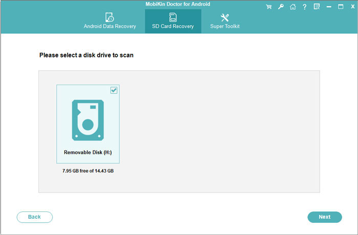 Recupere los datos de la tarjeta Tecno SD con Mobikin Doctor para Android