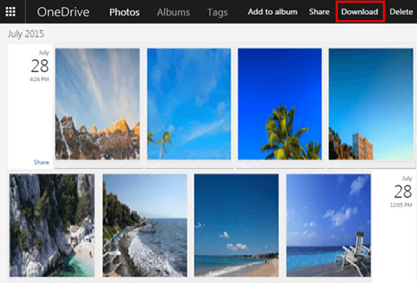 recuperar fotos eliminadas del almacenamiento interno de honor a través de OneDrive
