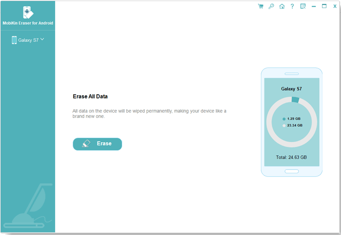 Deje que Eraser para Android identifique el teléfono Itel