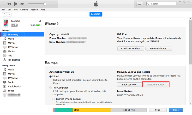 Cómo recuperar fotos eliminadas en iPad de iTunes Backup