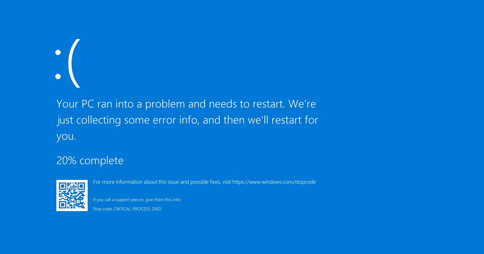 Error de pantalla azul de Windows 10