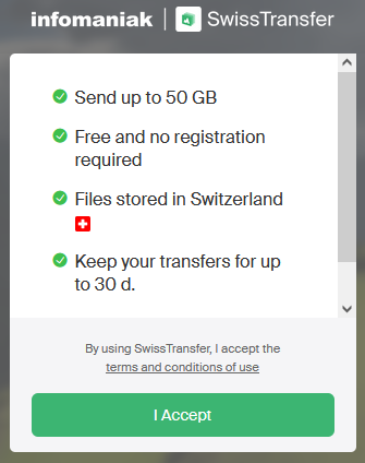 Localsend Alternative como Swisstransfer